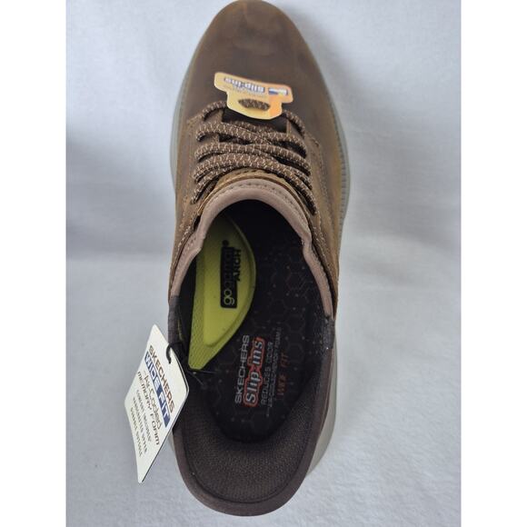 Skechers Men's Slip-Ins Sz 10.5 Brown Garza-Gervin Gogamat Arch Memory Foam Wide - Picture 6 of 9